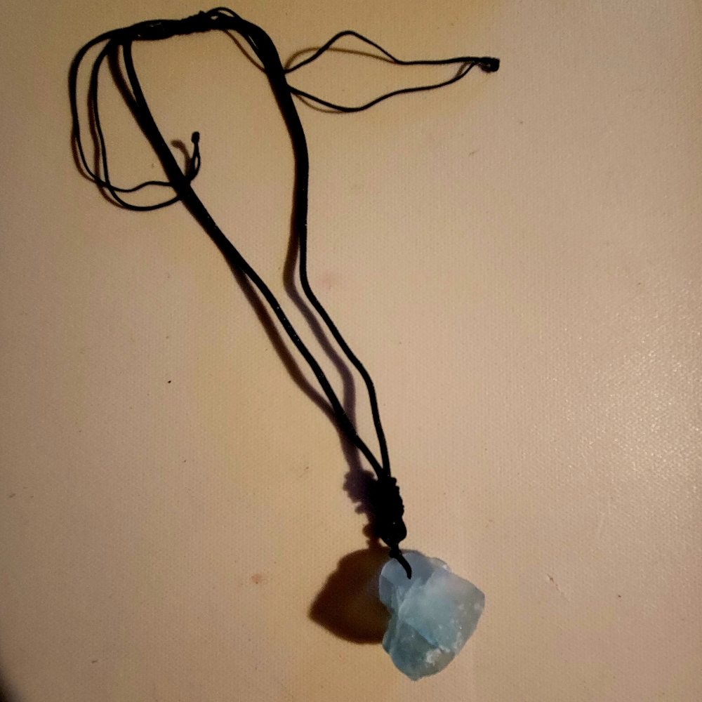 Fluorite Raw Green Necklace Growth and Healing NWOT